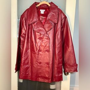 Jessica London leather jacket size 28